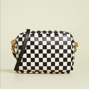 Brand new Clare V midi sac in black/white check!